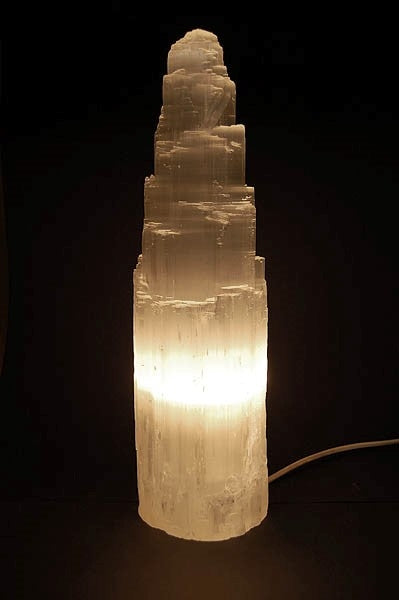 Seleniet Lamp - Wit - ca. 30-35cm