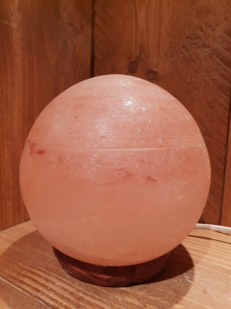 Zoutlamp Rond / Bol - Groot - Himalaya Zoutsteen (Haliet) - c.a. 3,6kg 16x15cm