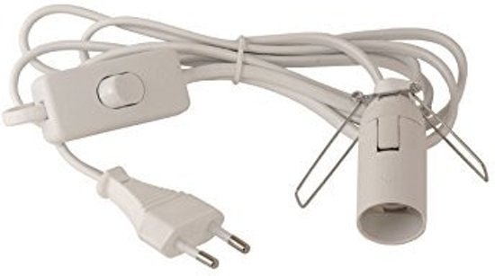 E14 Fitting+Kabel+Lampje (o.a. voor Zoutlamp) - Inc Aan/Uit Schakelaar
