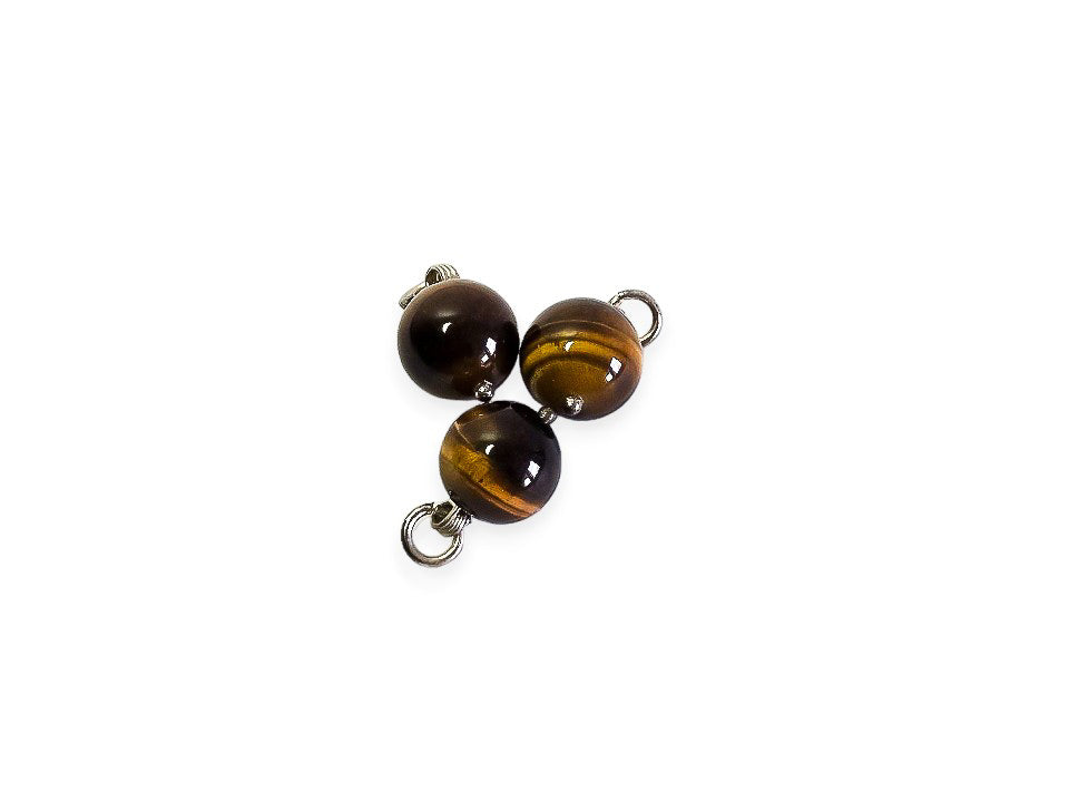 Hanger Tijgeroog Edelsteen - Rond Gepolijst - Klein