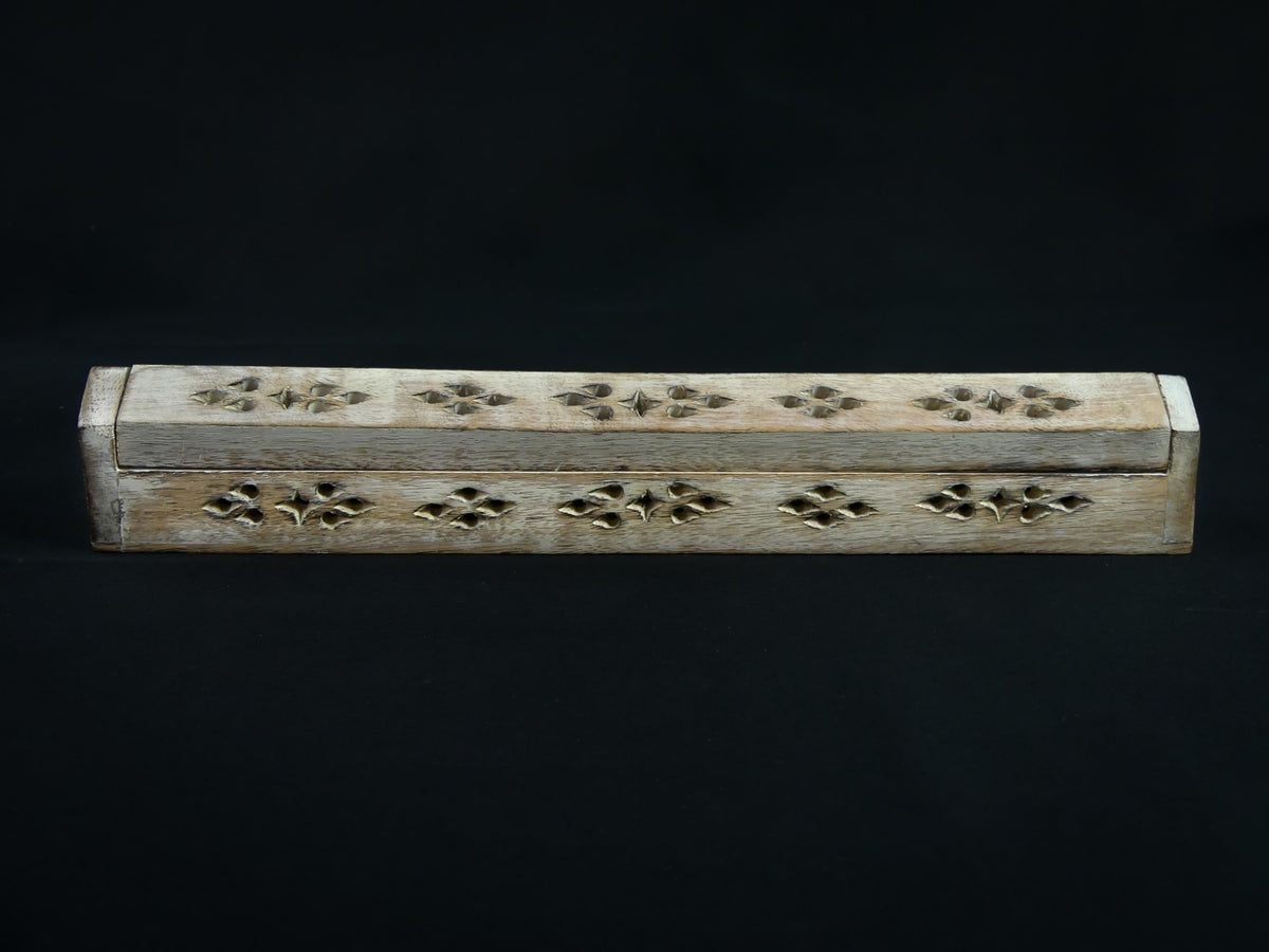 Wierook Brander - wierook houder - Kistje Wit ca. 30 x 4 x 4 cm
