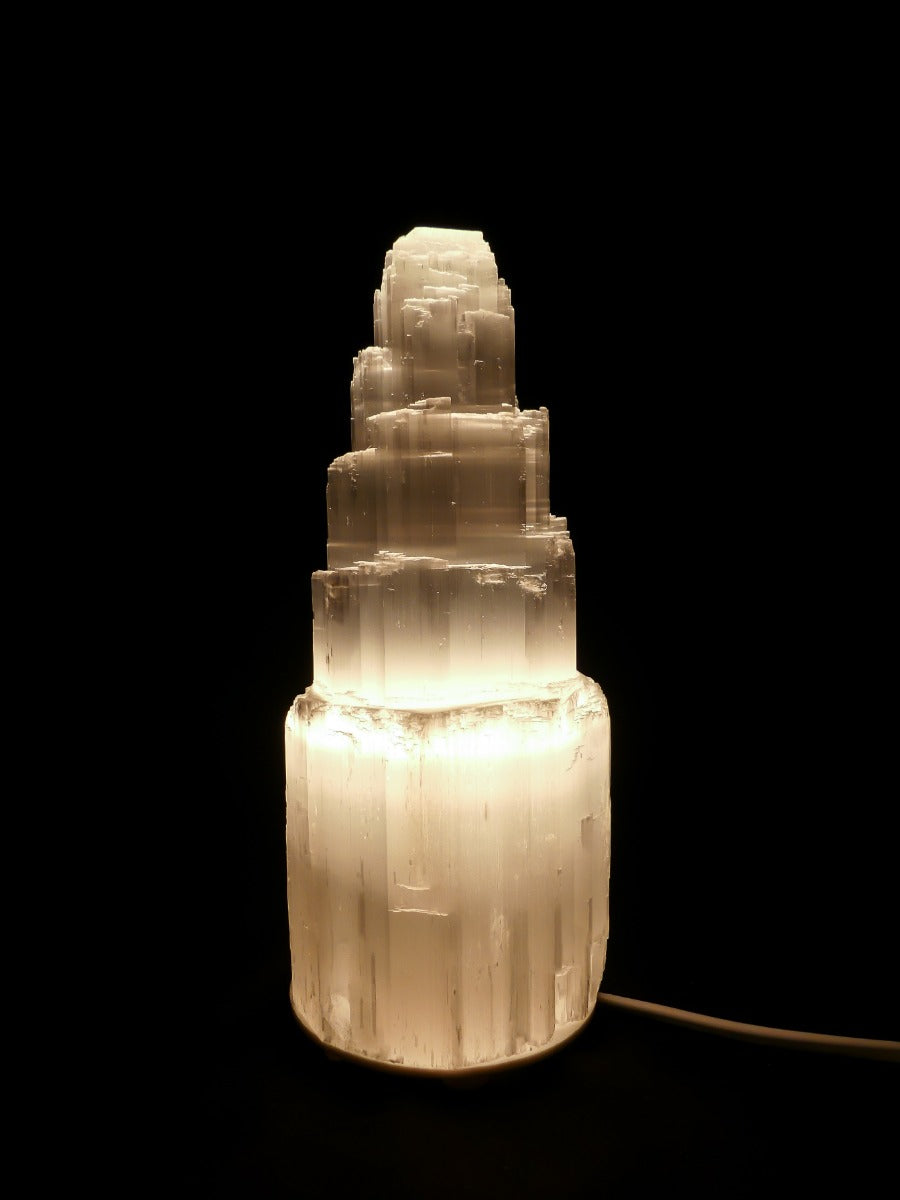 Seleniet Lamp - Incl. Snoer met Standaard en Aan/Uit Schakelaar - Wit - ca. 7x8x20cm - Individueel Gefotografeerd