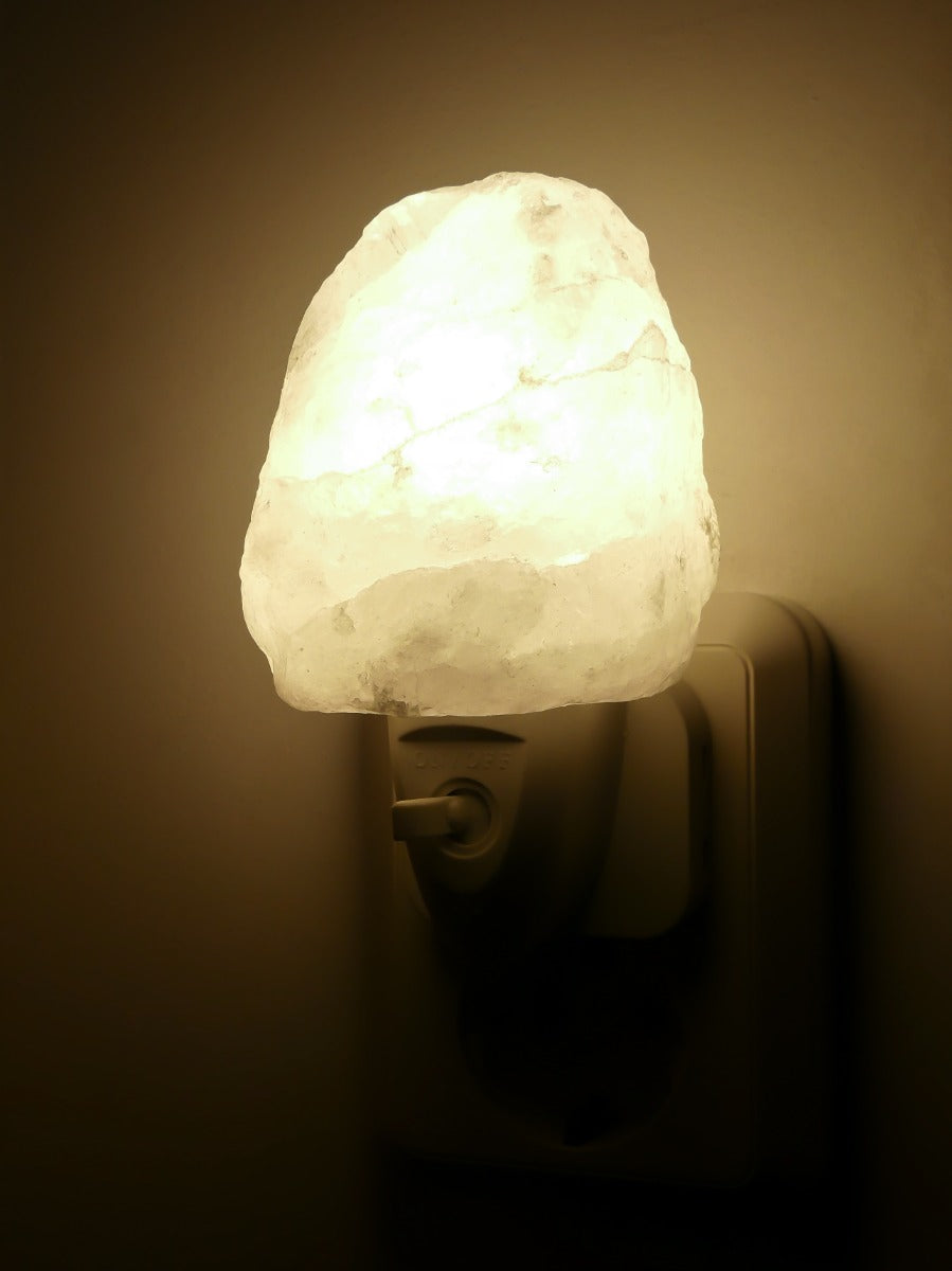 Zoutlamp ROTS - Nachtlampje met Aan / Uit Schakelaar en Ledlampje - Kinderkamer - Hal - Slaapkamer - Himalayazout - Energie zuinig!