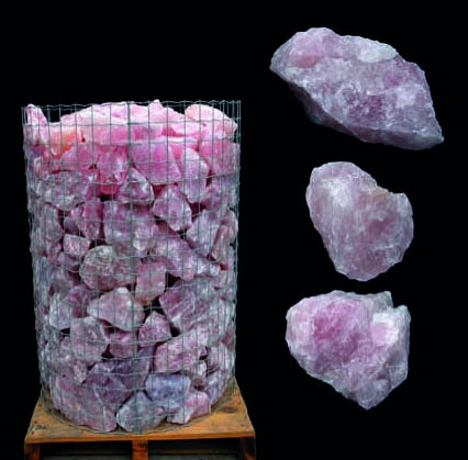 Mix 250kg Bergkristal en 250kg Rozekwarts Ruw - Groothandel Partij Stenen/Stukken van 0,5 tot 4kg - Topkwaliteit