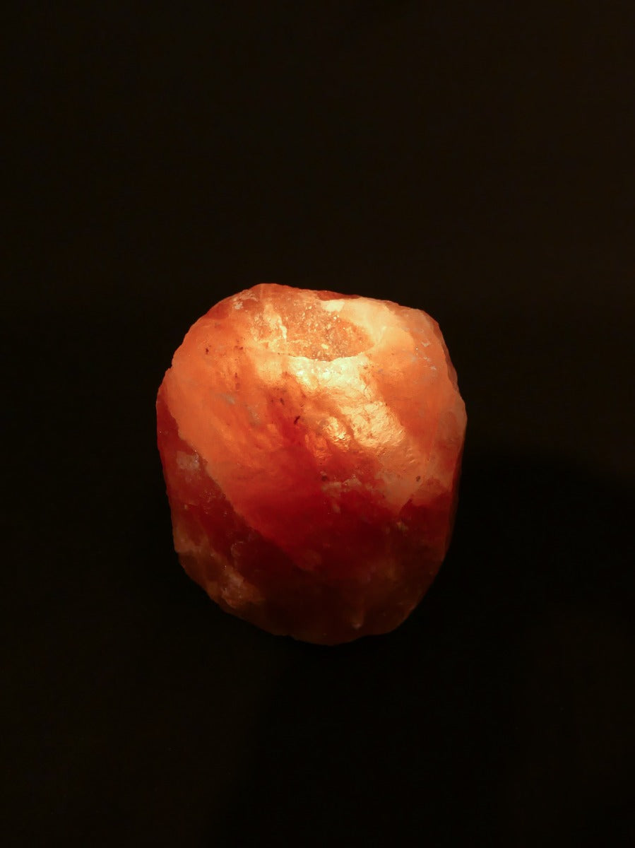 5x Waxinelichthouder / Theelichthouder Zoutsteen Himalaya - Groot 1-1,5kg 10x8cm