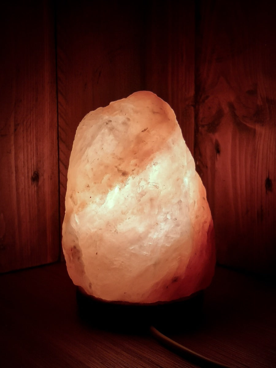 Zoutsteen Nachtlamp voor Kinderkamer met Dimmer - 2-4kg - 100% Natuurlijk Himalaya Zout - Extra Lange Kabel 1.8mtr - ca. 18x12cm