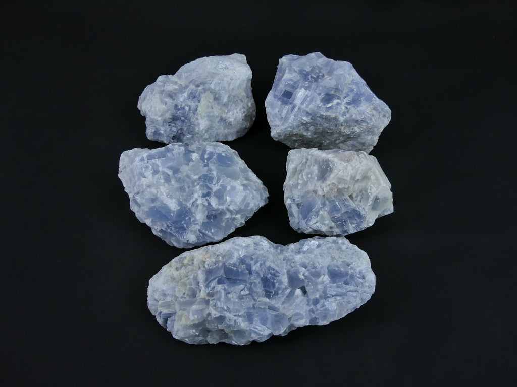 Blauwe Calciet Ruw Set - 5 Stuks - 4,8kg / 10-18cm - Werkelijke set gefotografeerd