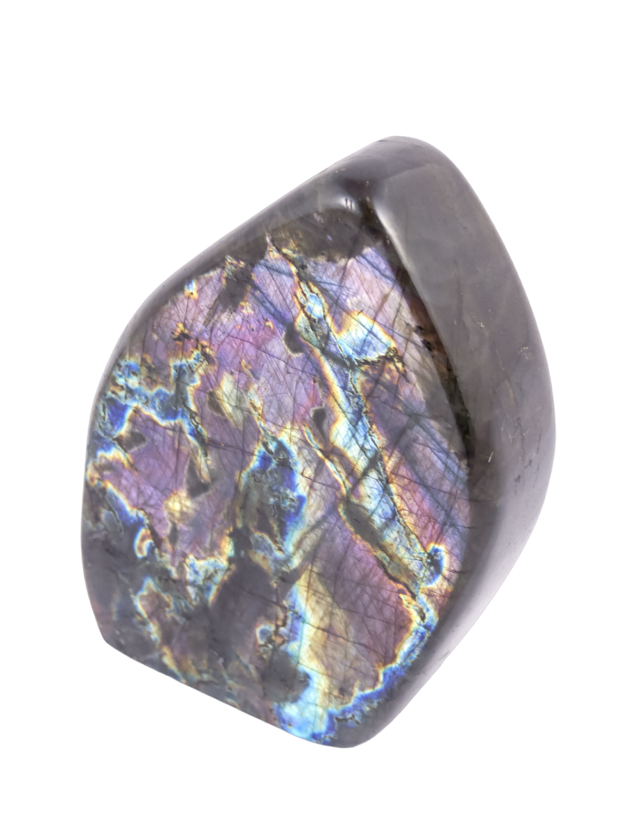 Labradoriet Freeform - Sculptuur - Gepolijst - ca. 9x3,5x11,5cm - ca. 758gr - Individueel Gefotografeerd