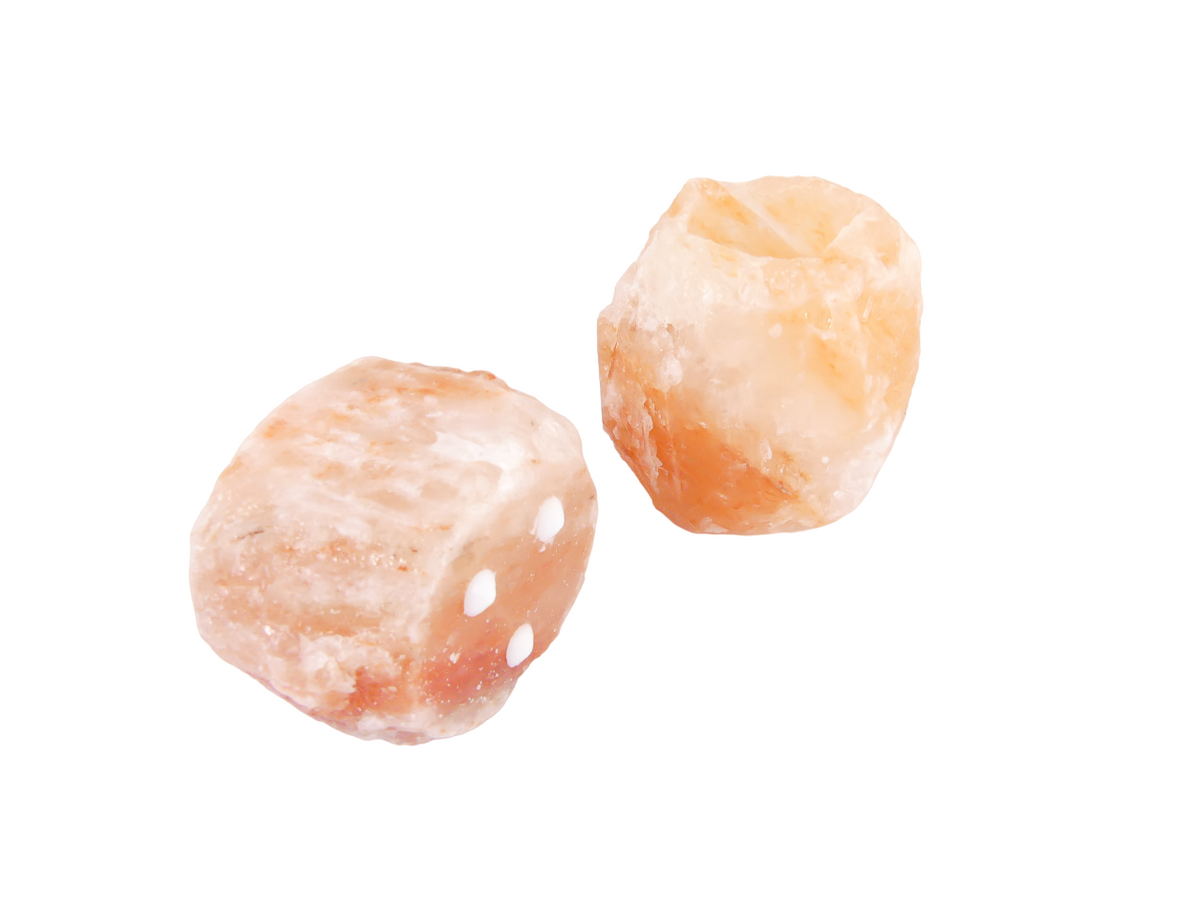 2x Waxinelichthouder / Theelichthouder Zoutsteen Himalaya - 9x9x8cm