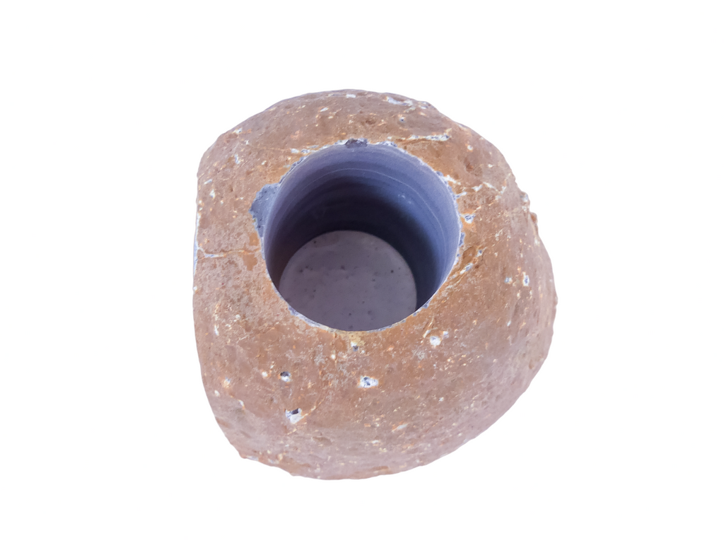 Waxinelichthouder / Theelichthouder Agaat Naturel - Geode - ca. 10x11x9cm - Individueel Gefotografeerd