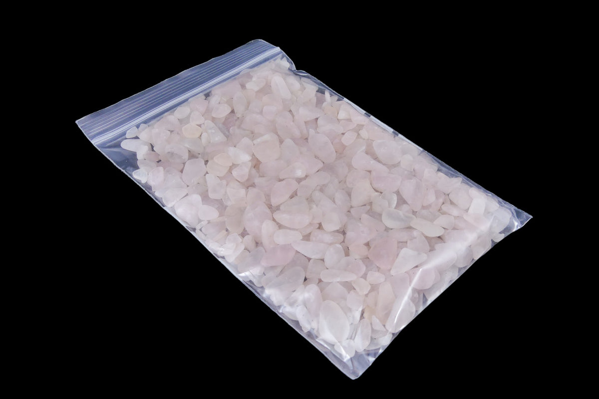 Rozekwarts Steentjes Klein (0,5cm - 2cm) - Semi Getrommeld - Mat - Voordeelzak van 300gr