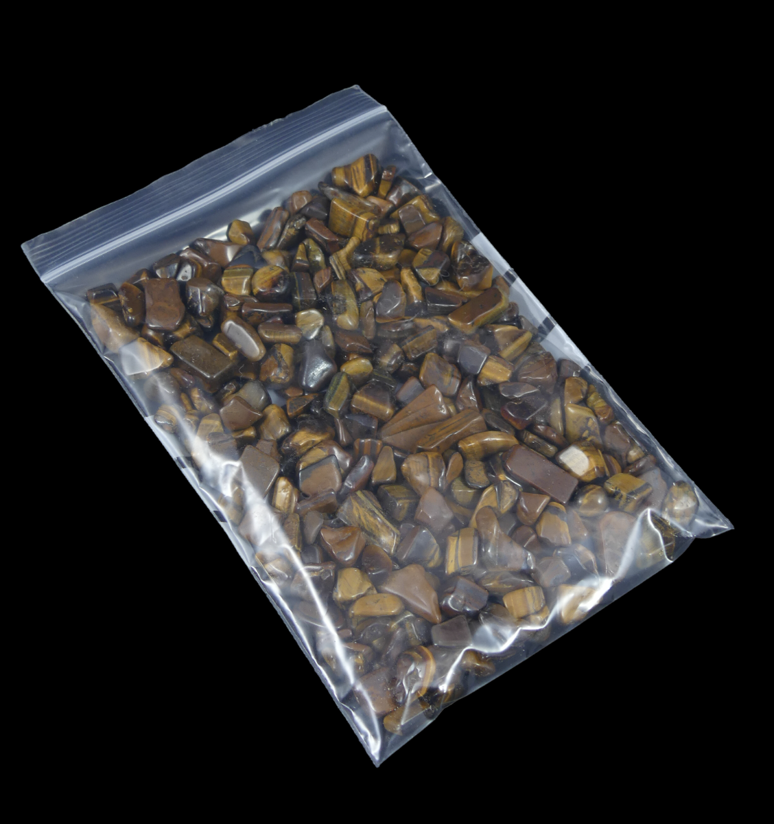 Tijgeroog Trommelstenen Klein (8 - 12mm) - Gepolijst - Voordeelzak van 500gr