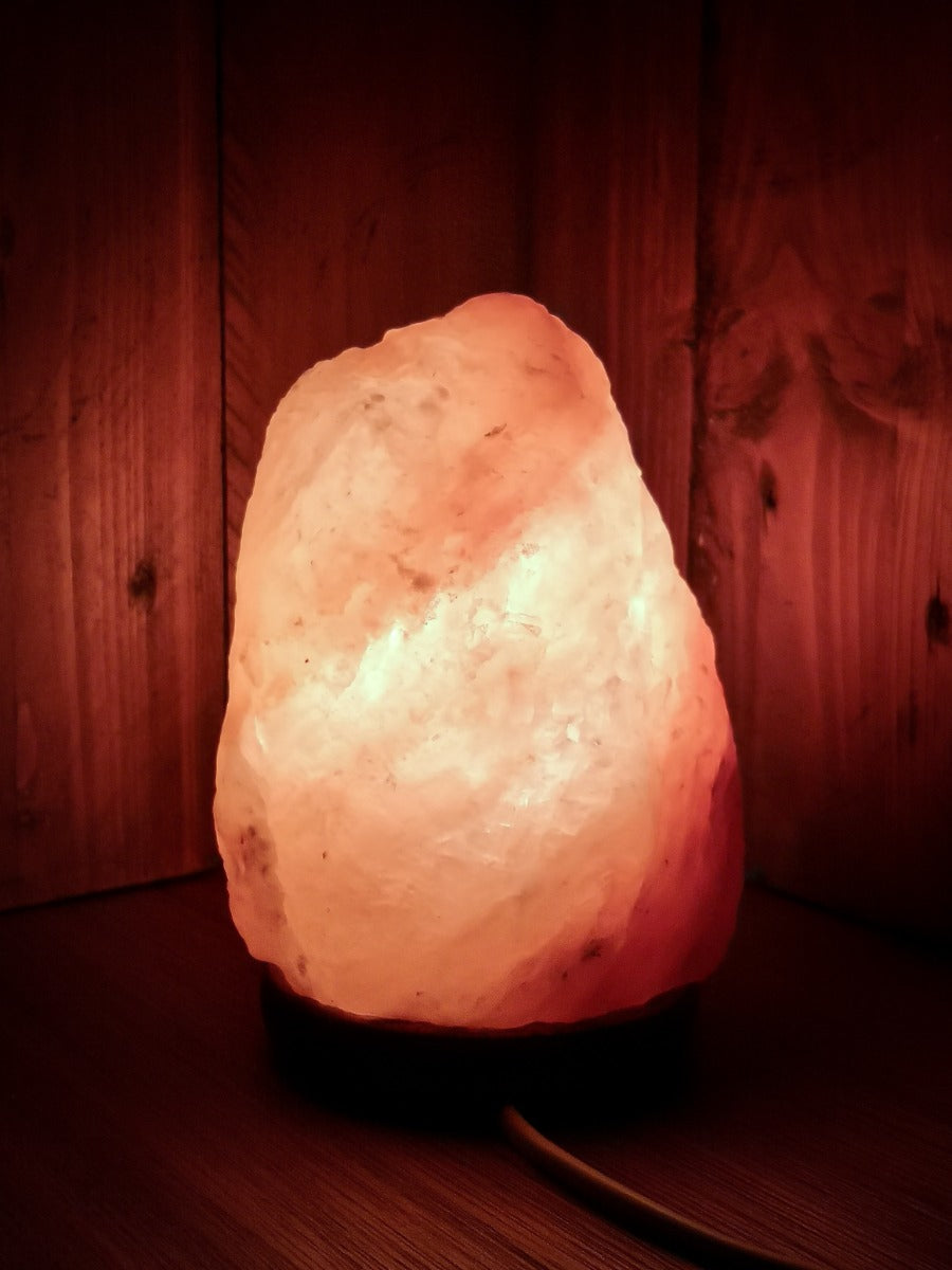 15% Korting! - 4 x Zoutlamp 2 tot 4kg - Himalayazout / Zoutsteen (Haliet) - ca. 22x12cm per stuk