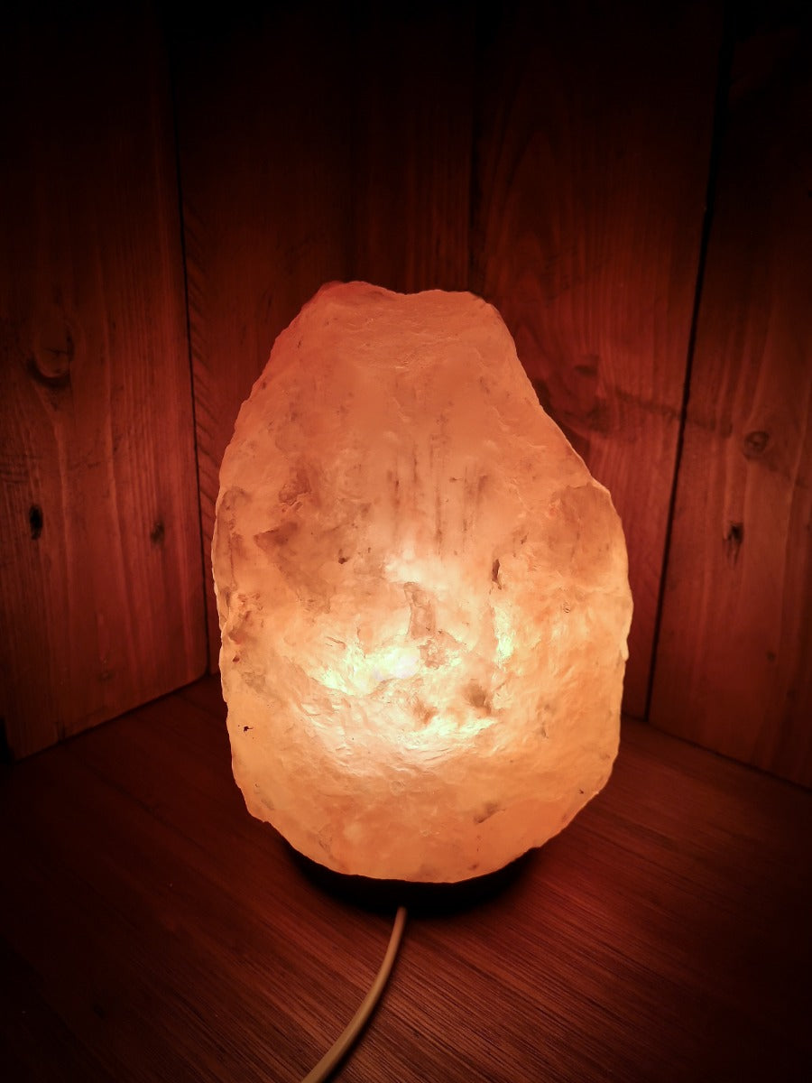 Zoutlamp met DIMMER 4 tot 6kg - Haliet Zoutsteen uit Himalaya - c.a. 20x15cm
