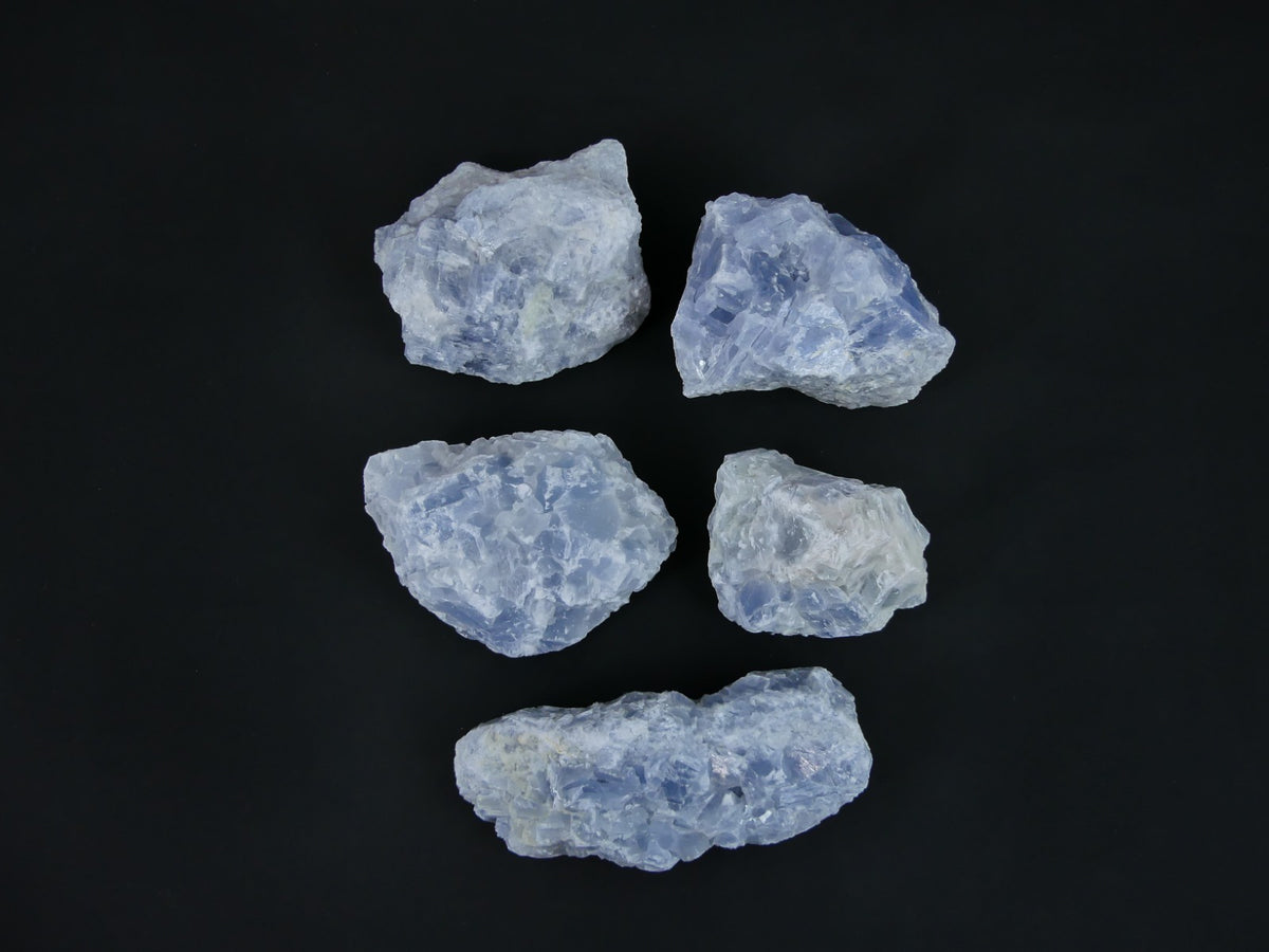 Blauwe Calciet Ruw Set - 5 Stuks - 4,8kg / 10-18cm - Werkelijke set gefotografeerd