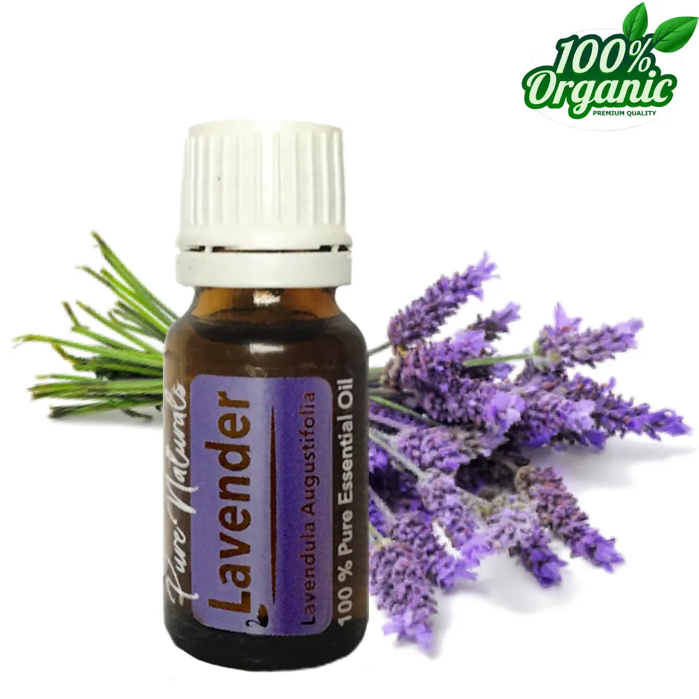 Essentiële Olie Aromatherapie - Biologisch - Lavender (Lavendel) - Flesje 10ml - Pure Naturals