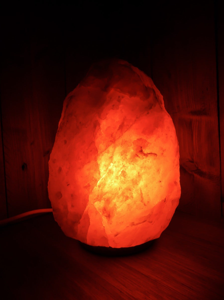 Rode Zoutlamp 4-6kg - 100% Natuurlijk Himalaya Zout Rood - Extra Lange Kabel 1.8mtr met lampje - ca. 22x15cm