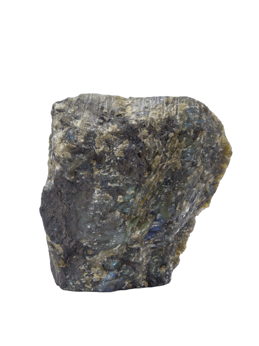 Labradoriet Staand Aangepolijst- Half Gepolijst - ca. 12,5x5,5x13cm - ca. 1,24kg - Individueel Gefotografeerd