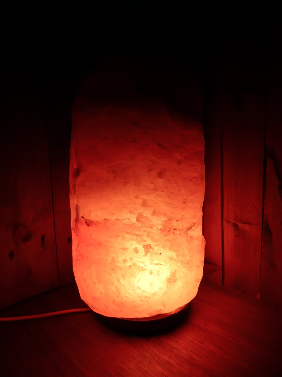 Zoutlamp 22,3kg - 100% Natuurlijk Himalaya Zout - Extra Lange Kabel 1,8mtr met Lampje - ca. 43x22cm - Individueel Gefotografeerd