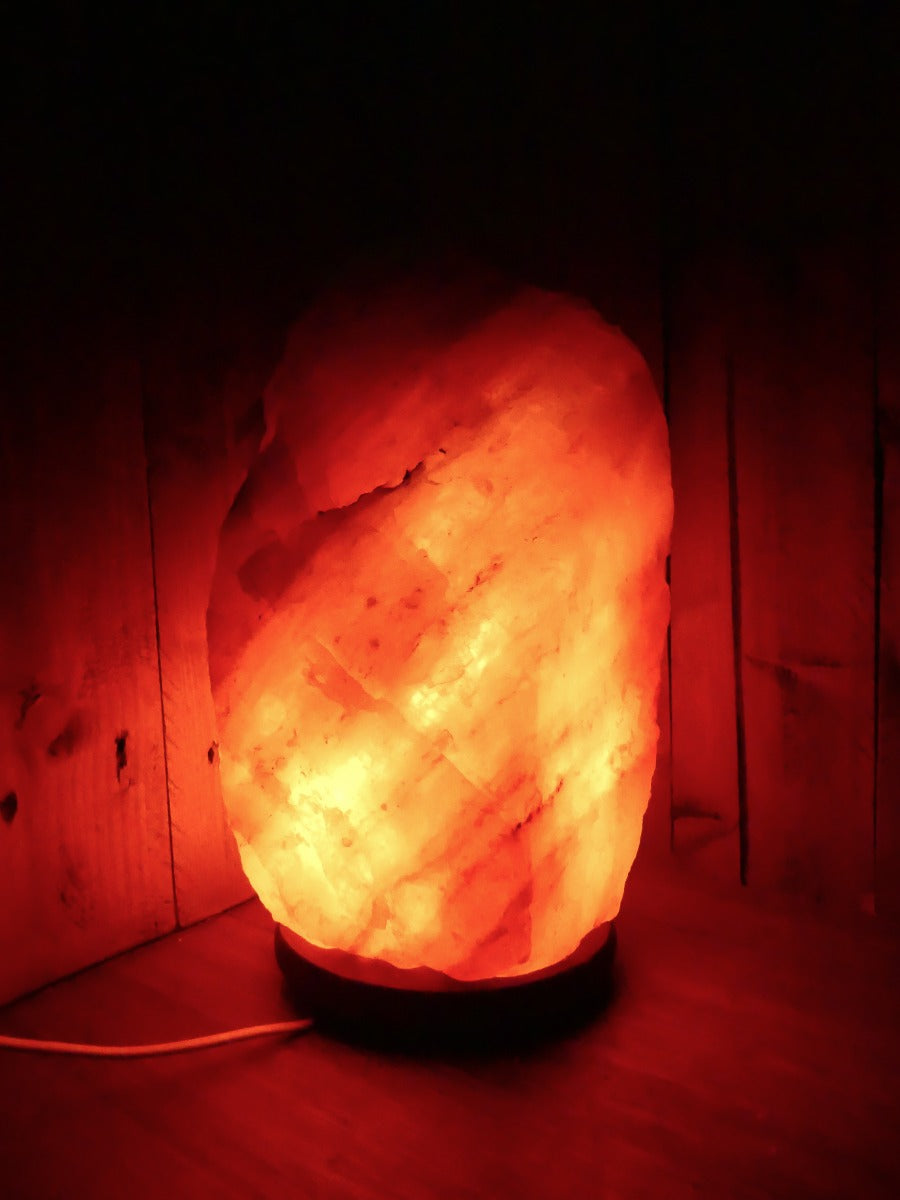 Zoutlamp 17,9kg - 100% Natuurlijk Himalaya Zout - Extra Lange Kabel 1,8mtr met Lampje - ca. 37x21cm - Individueel Gefotografeerd