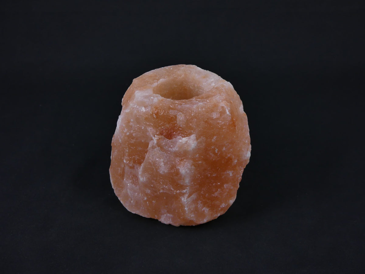 Zoutlamp met DIMMER 2-4kg (inc. 2 gloeilampjes) + 2x Waxinelichthouder Himalaya Zout - Lamp ca. 20x12cm - Theelichthouders  1-1.5kg
